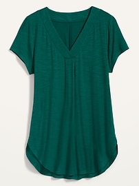 View large product image 3 of 3. Loose Luxe V-Neck Tunic T-Shirt