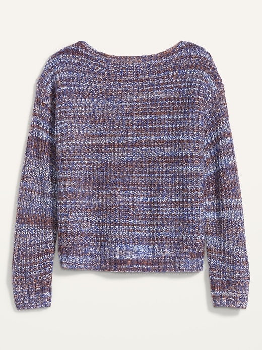 Image number 4 showing, Slouchy Space-Dye Boat-Neck Sweater for Women