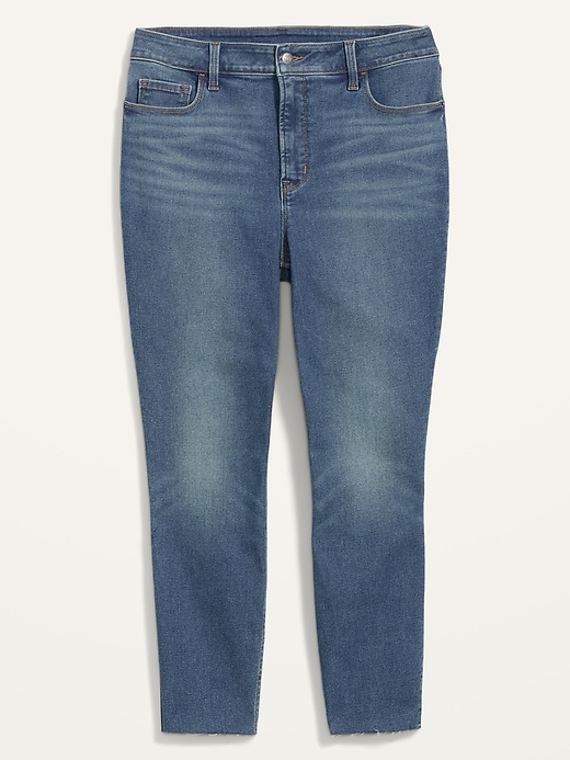 Image number 4 showing, Extra High-Waisted Secret-Slim Pockets Rockstar 360° Stretch Super Skinny Plus-Size Cut-Off Jeans