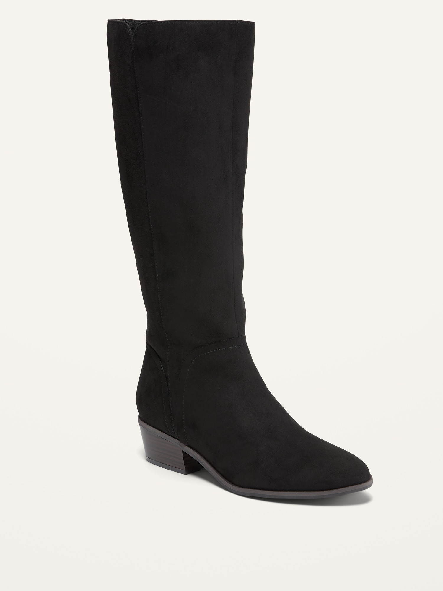 faux suede tall boots