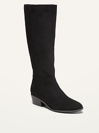 old navy black suede boots