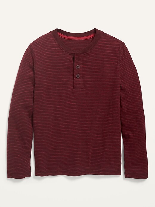 View large product image 1 of 1. Long-Sleeve Striped Henley For Boys