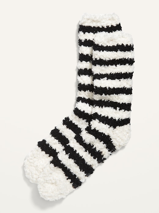 View large product image 1 of 1. Cozy Striped Crew Socks for Women