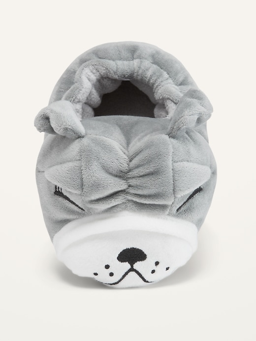 Image number 2 showing, Unisex French Bulldog Fleece Slippers for Toddler