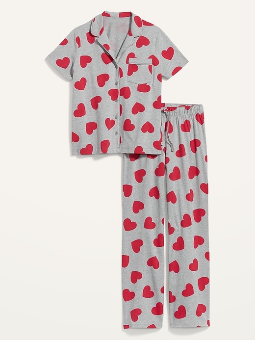 Image number 4 showing, Printed Jersey-Knit Pajama Top & Pajama Pants Set