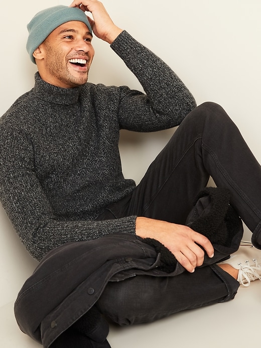 Image number 3 showing, Textured Roll-Neck Sweater