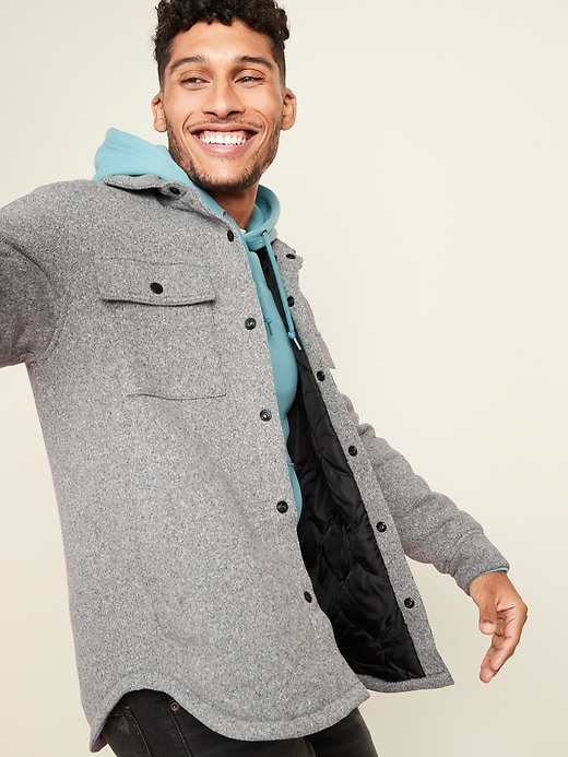 View large product image 1 of 3. Sweater-Fleece Shirt Jacket