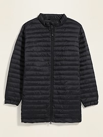 View large product image 3 of 3. Go-H20 Water-Resistant Long Plus-Size Puffer Jacket