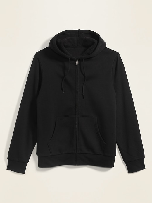 View large product image 2 of 2. Cozy Sherpa-Lined Zip Hoodie