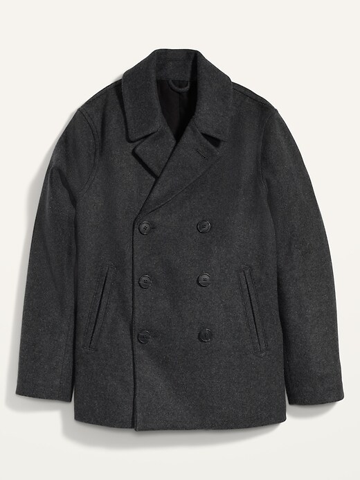 Soft-Brushed Peacoat for Men
