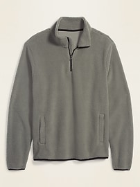 View large product image 3 of 3. Cozy Sherpa Mock-Neck  Quarter ZipSweatshirt