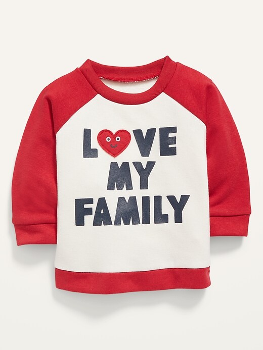 View large product image 1 of 2. Unisex Valentine-Graphic Crew-Neck Sweatshirt for Baby