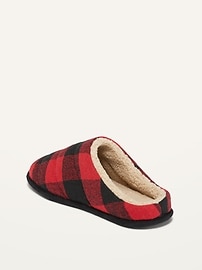 View large product image 3 of 3. Cozy Quilted Buffalo Plaid Flannel Slippers