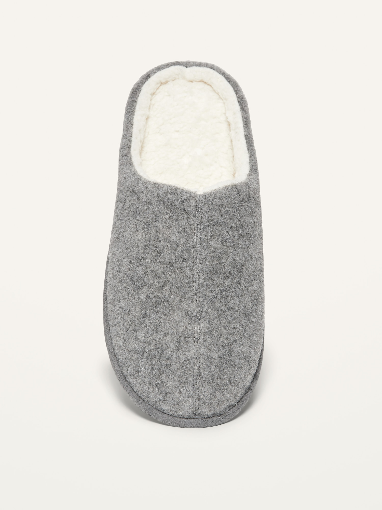 Sherpa Lined Brushed Felt Slide Slippers for Men Old Navy