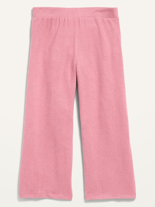 View large product image 1 of 1. Cropped Wide-Leg Plush-Knit Pants for Girls