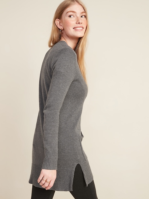View large product image 2 of 3. Long-Line Open-Front Sweater for Women