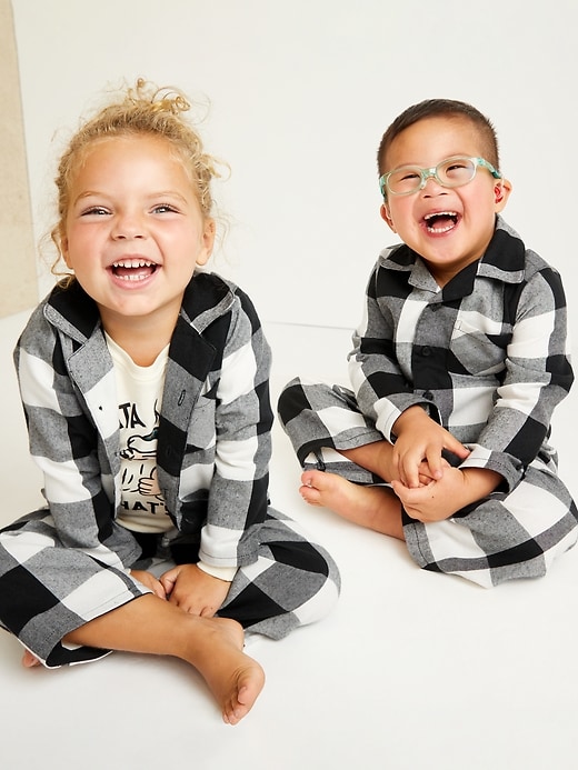 View large product image 1 of 3. Unisex Plaid Pajama Set for Toddler & Baby