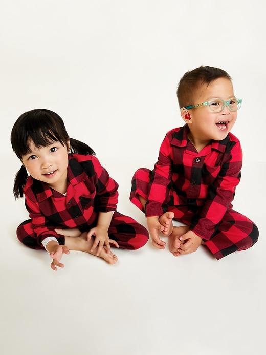 View large product image 1 of 2. Unisex Plaid Pajama Set for Toddler & Baby
