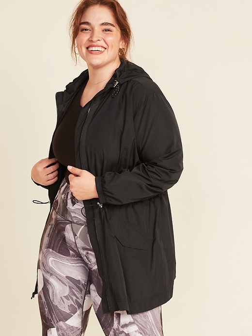 Old Navy Go-H20 Water-Resistant Hooded Plus-Size Anorak - 625481002000
