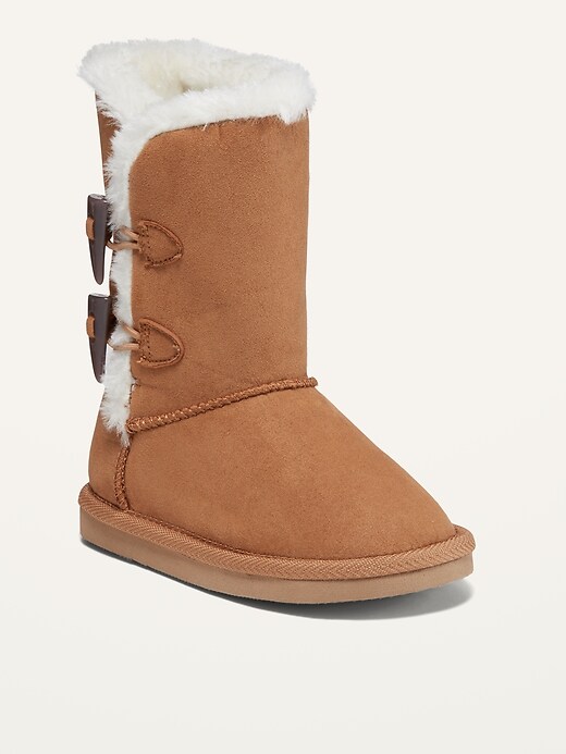 View large product image 1 of 4. Faux-Fur-Lined Boots for Toddler Girls