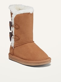 fur lined boots for boys