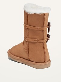 View large product image 3 of 4. Faux-Fur-Lined Boots for Toddler Girls