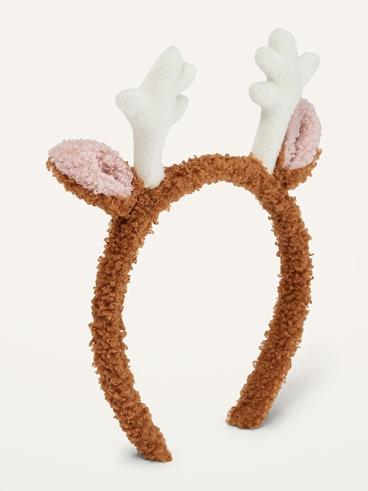 View large product image 1 of 1. Cozy Christmas Reindeer Headband for Adults