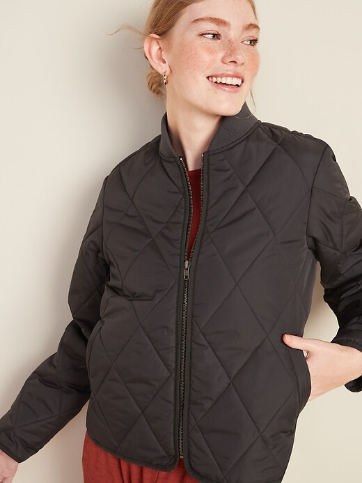 old navy diamond quilted jacket