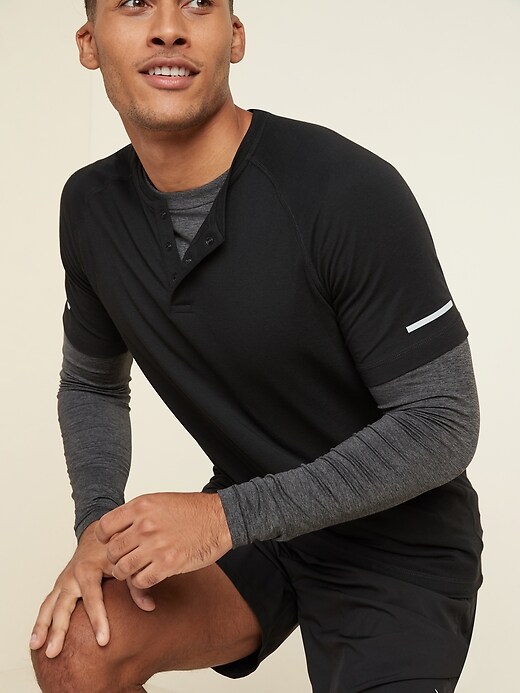 Image number 3 showing, Go-Dry Cool Odor-Control Long-Sleeve Base Layer Tee