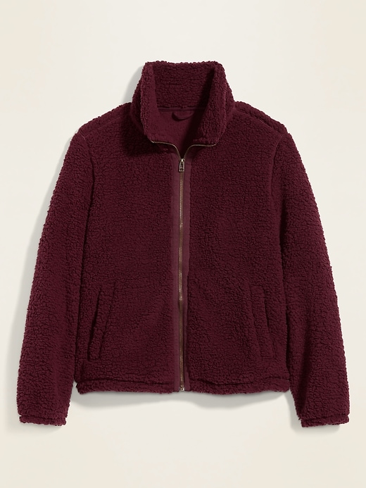 Cozy Sherpa Zip-Front Jacket for Women | Old Navy