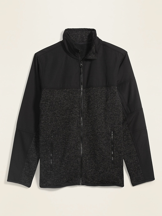 Image number 4 showing, Go-Warm Sweater-Fleece Hybrid Zip Jacket