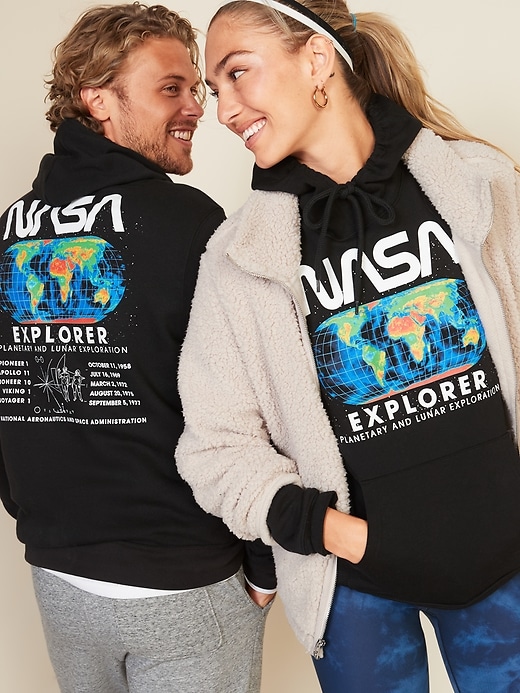 View large product image 1 of 3. NASA Explorer Graphic Gender-Neutral Pullover Hoodie for Adult