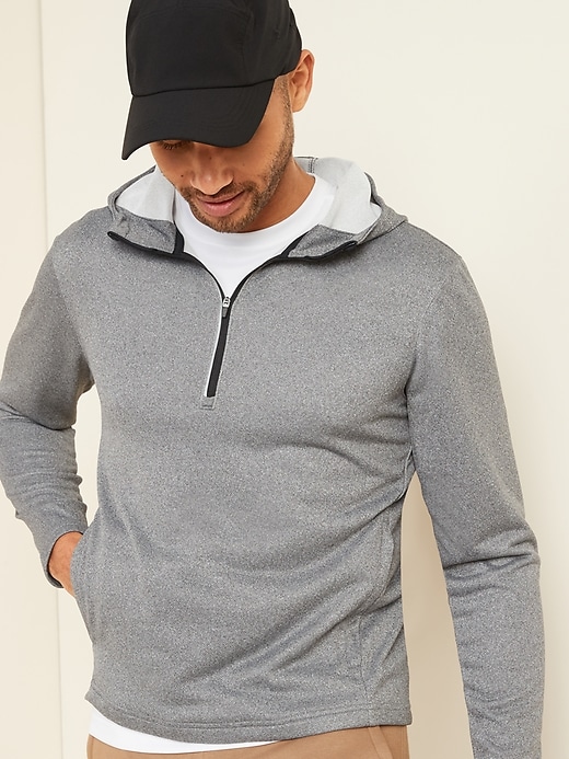 Go-Dry French Terry Half-Zip Hoodie for Men | Old Navy