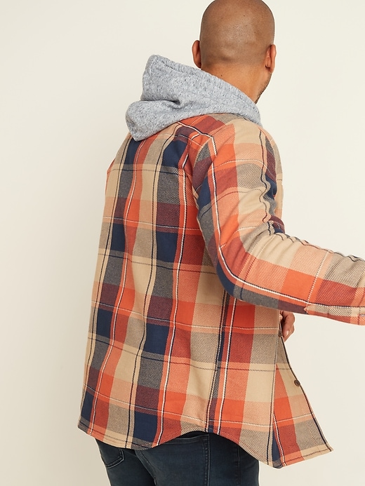 View large product image 2 of 3. Regular-Fit Plaid Twill Shirt Jacket