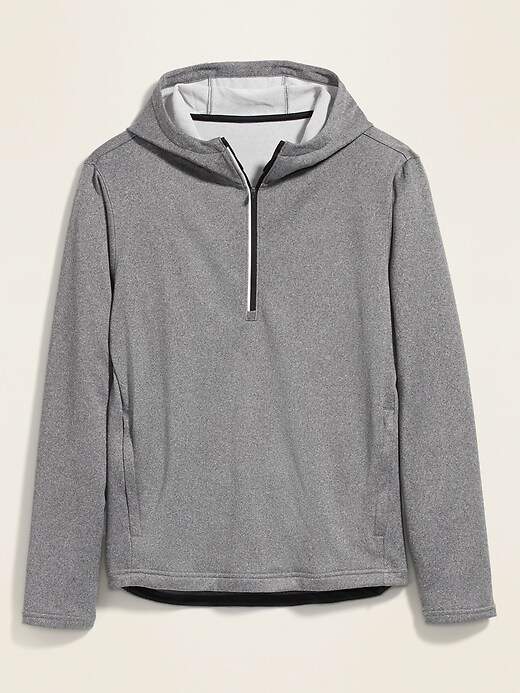 View large product image 2 of 2. Go-Dry French Terry Half Zip Hoodie