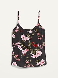 View large product image 3 of 3. Printed Button-Front V-Neck Cami for Women