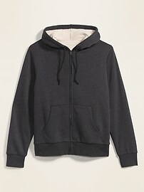 View large product image 3 of 3. Cozy Sherpa-Lined Zip Hoodie