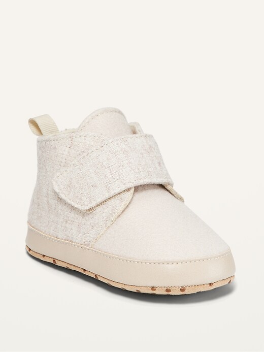View large product image 1 of 4. Unisex Secure-Close Felt High Tops for Baby