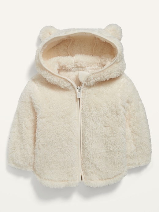 View large product image 1 of 2. Unisex Sherpa Critter Zip Hoodie for Baby