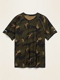 View large product image 3 of 3. Ultra-Soft Breathe ON Camo Henley Tee