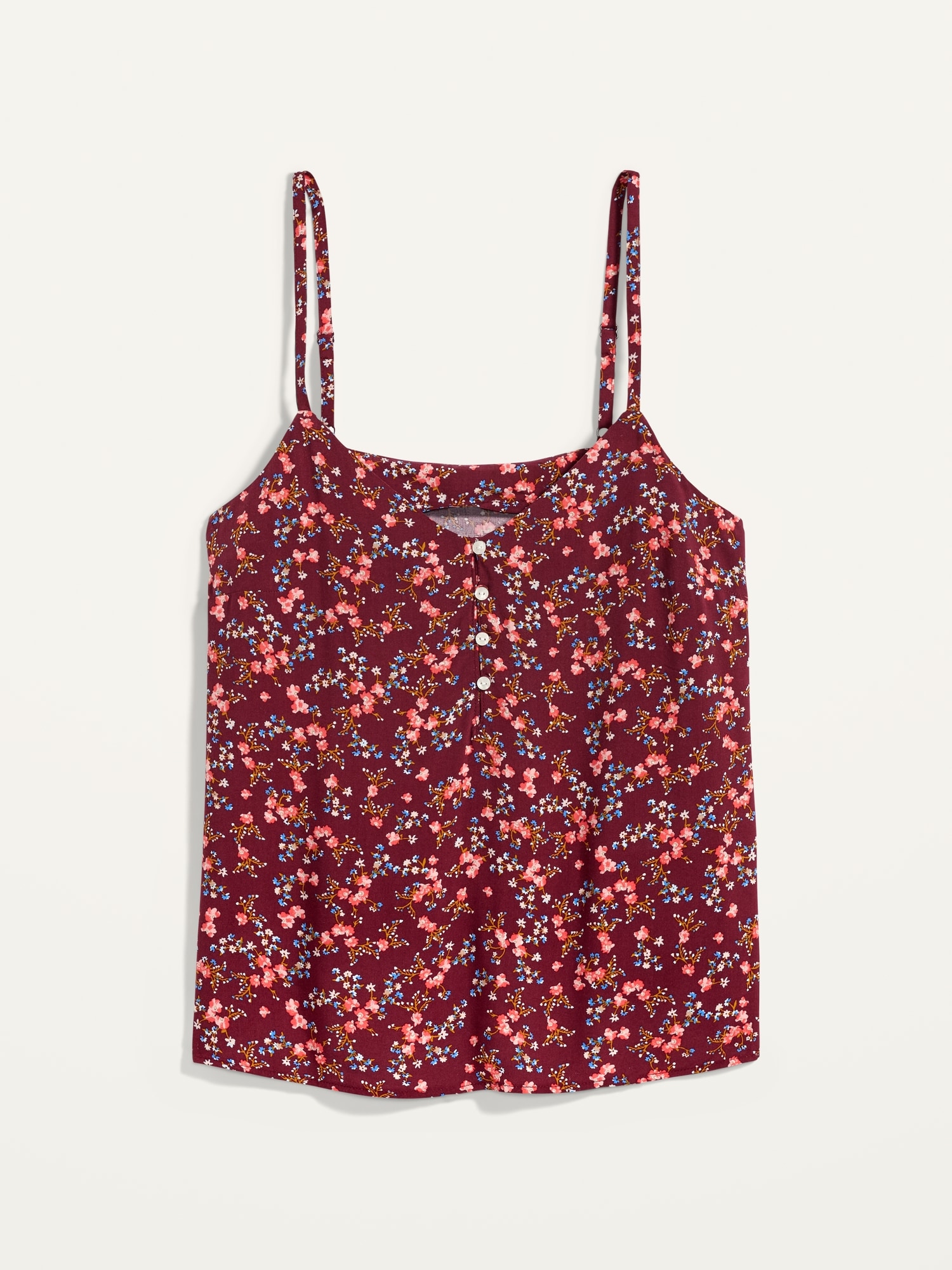 Semi-Fitted Printed Button-Front Cami for Women | Old Navy