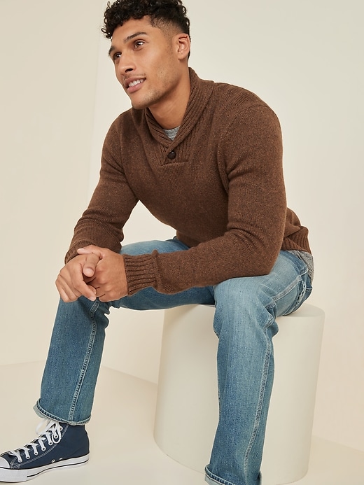 Image number 1 showing, Shawl-Collar Sweater