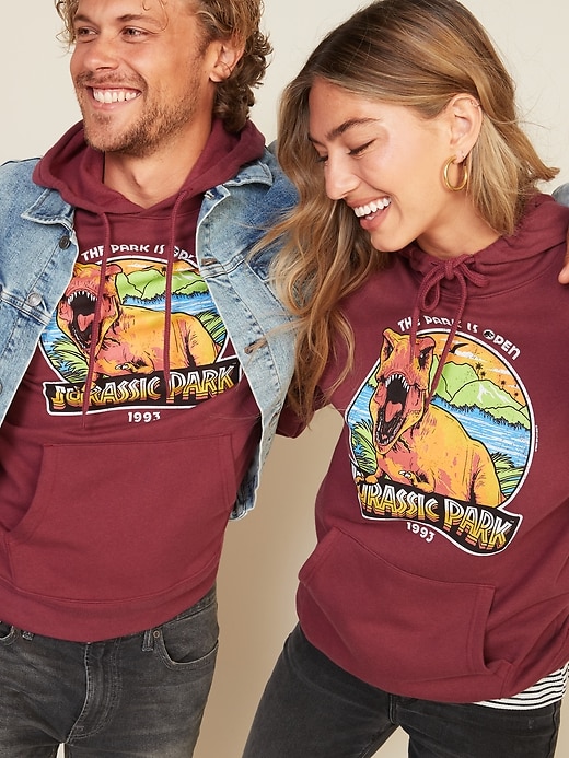 View large product image 1 of 2. Jurassic Park&#153 "The Park Is Open" Gender-Neutral Pullover Hoodie for Adults
