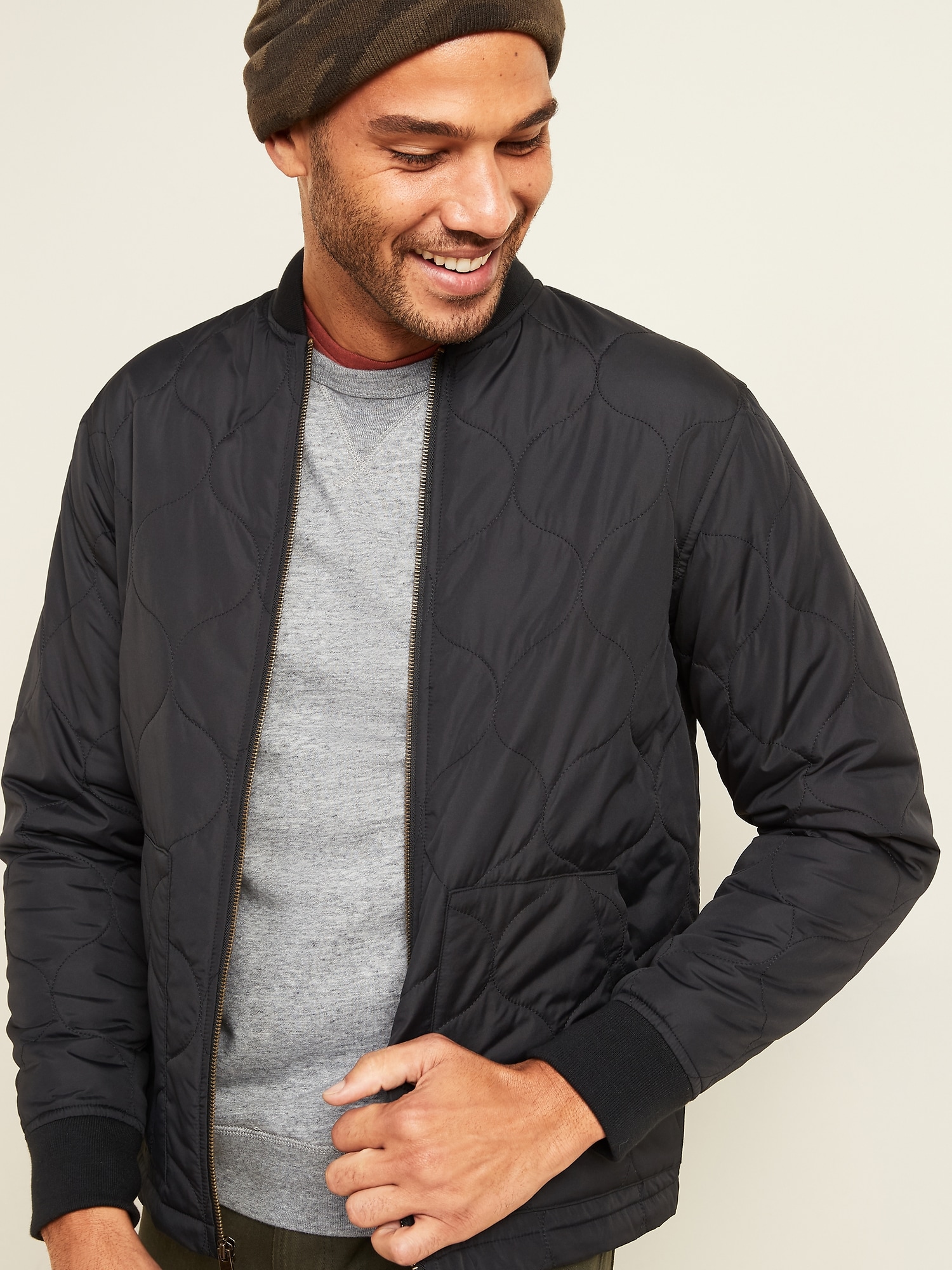 Lightweight Water-Resistant Quilted Liner Jacket for Men