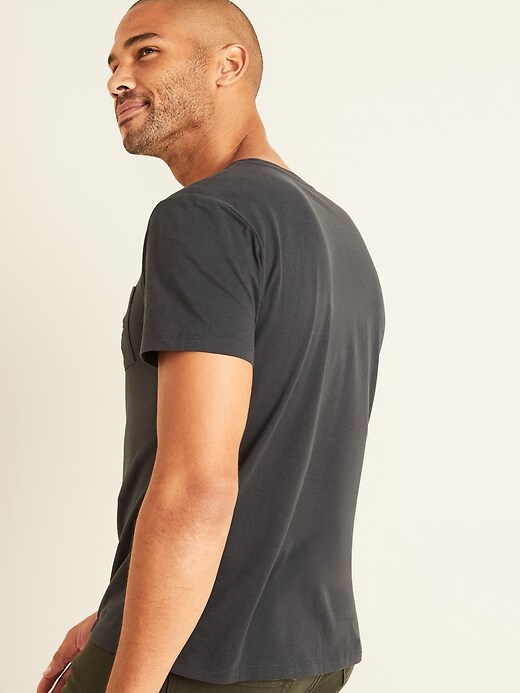 Image number 2 showing, Soft-Washed Pocket Graphic Crew-Neck Tee