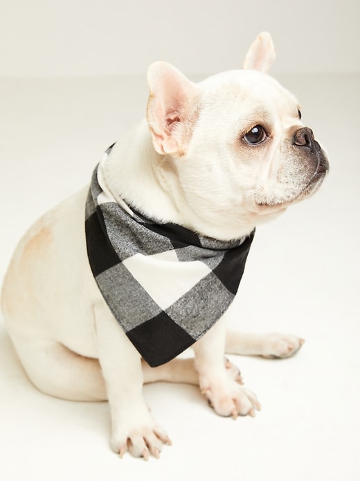 View large product image 1 of 2. Patterned Flannel Pet Bandana