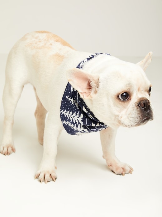 View large product image 1 of 2. Patterned Flannel Pet Bandana