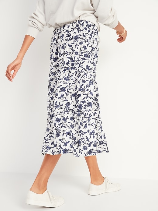 View large product image 2 of 3. Printed Tiered-Hem Maxi Skirt