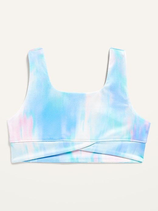 View large product image 1 of 1. Go-Dry Wrap-Front Sports Bra for Girls