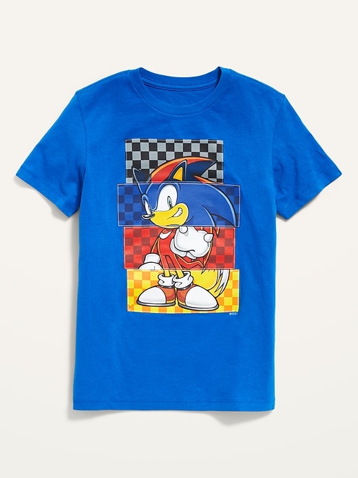 View large product image 1 of 2. Gender-Neutral Sonic The Hedgehog&#153 Color-Block Tee For Kids